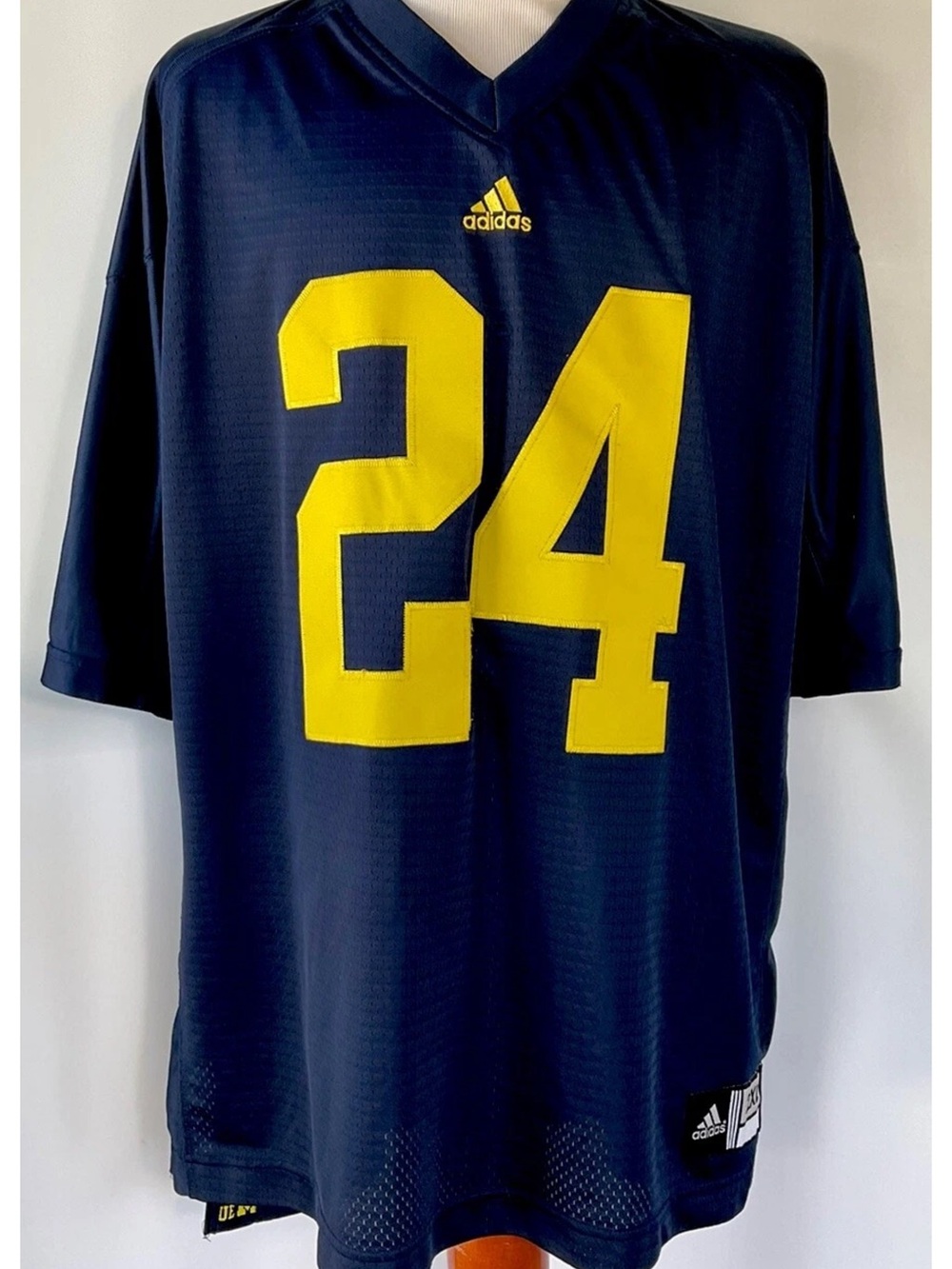 Adidas Premier Michigan Wolverines #24 Stitched Football Jersey Navy Size 2XL